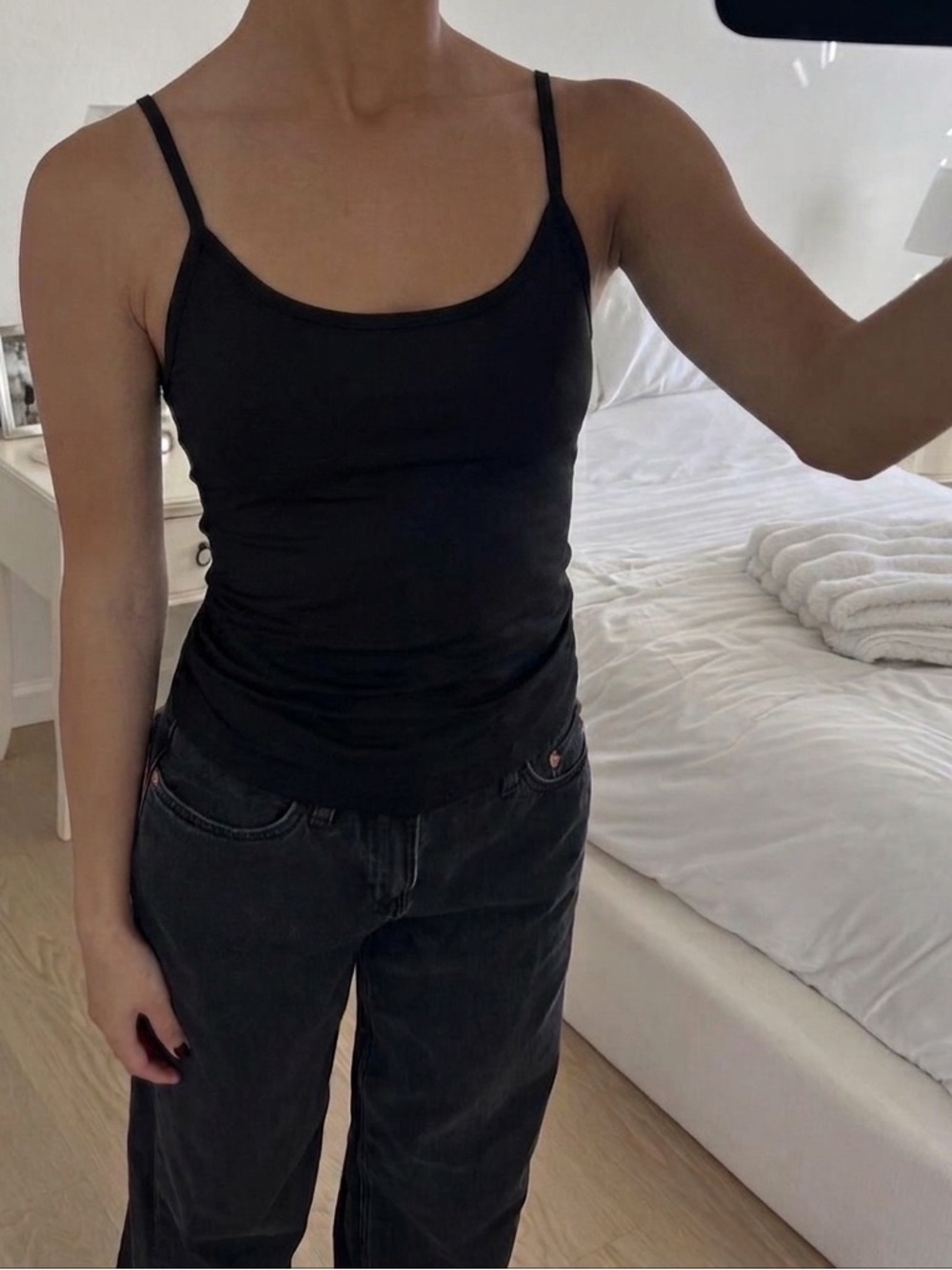 Women's Black Spaghetti-Strap Cami - Sleek Everyday Layering